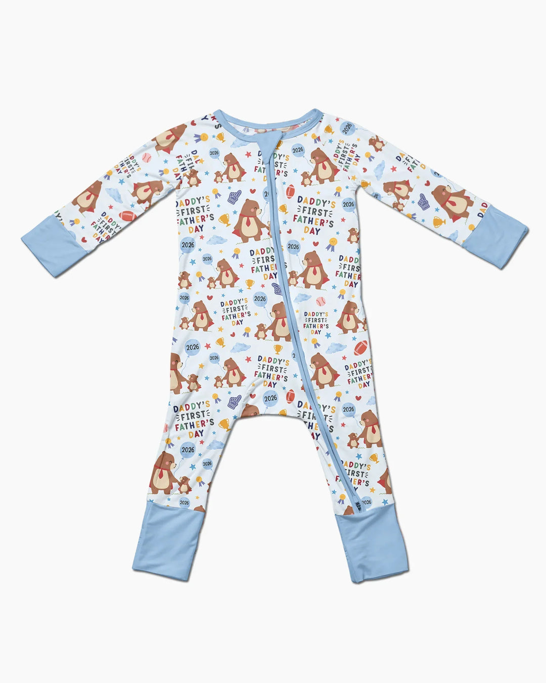 First Father's Day Daddy Bear Family Matching Bamboo Convertible Zippy