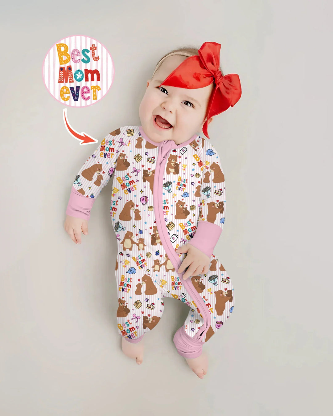 Best Mama Bear Ever Family Matching Bamboo Convertible Zippy