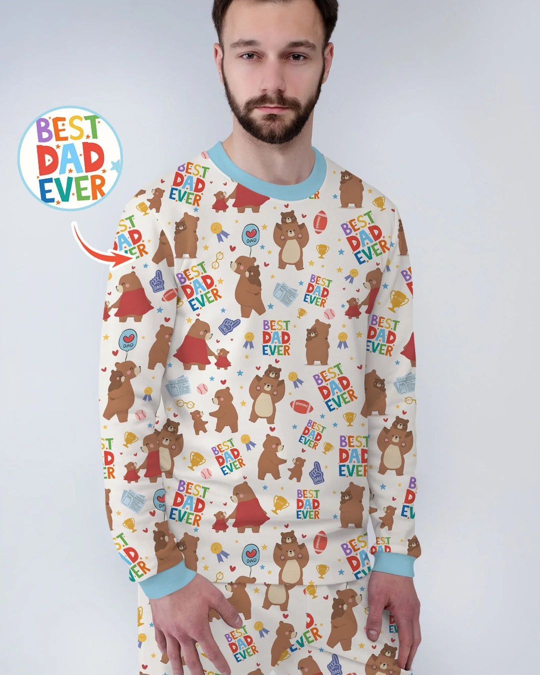 Best Daddy Bear Ever Family Matching Bamboo Men's Pajama Set