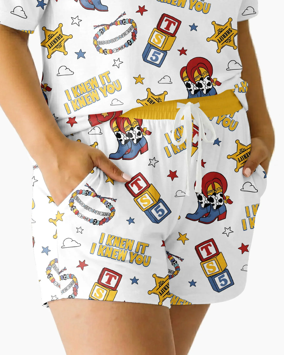 Little Cowgirl Bamboo Women Short Sleeve Short Pajama Set