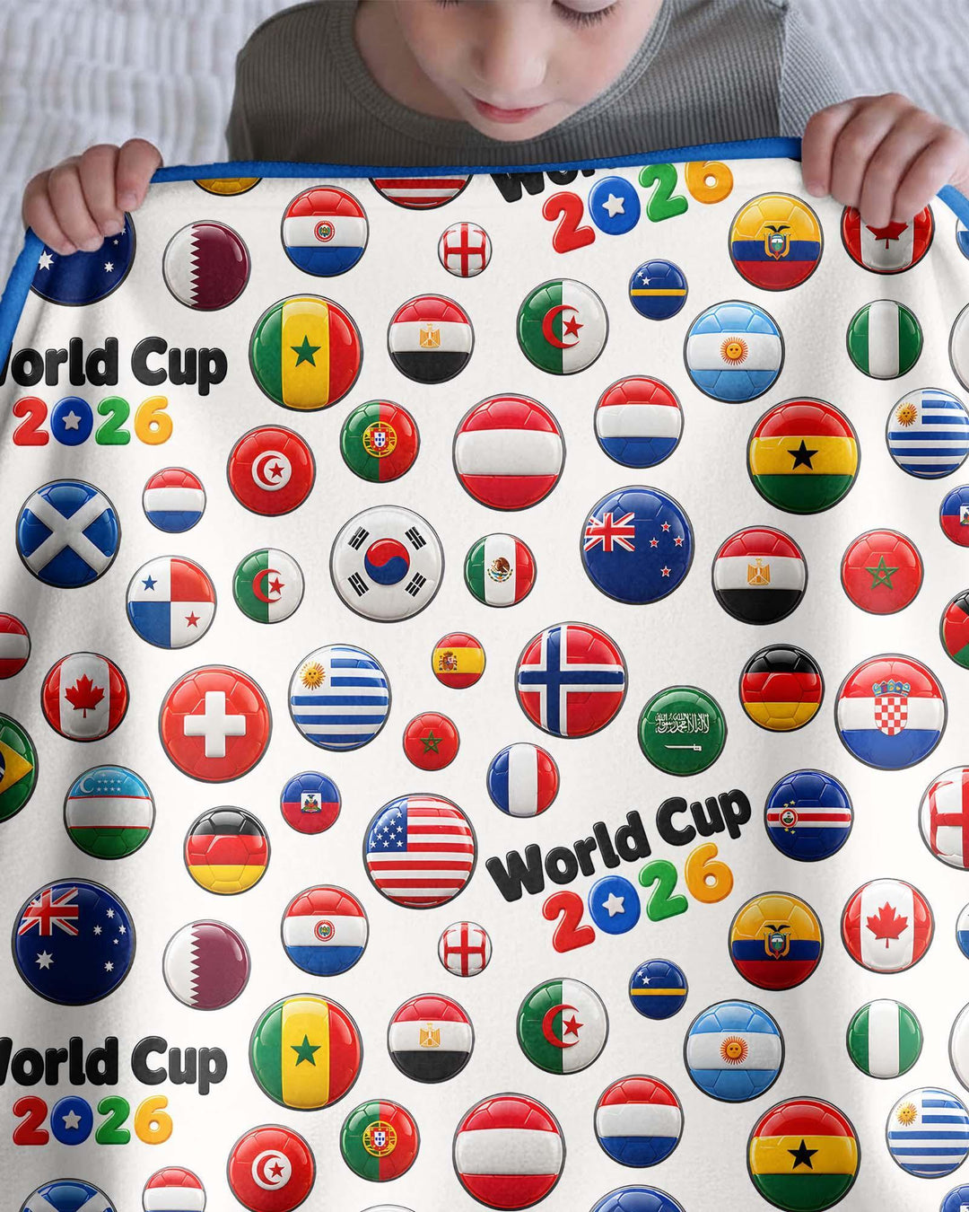 Soccer Cup All Country Balls Bamboo Blanket