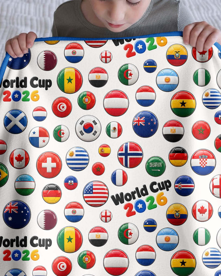 Soccer Cup All Country Balls Bamboo Blanket