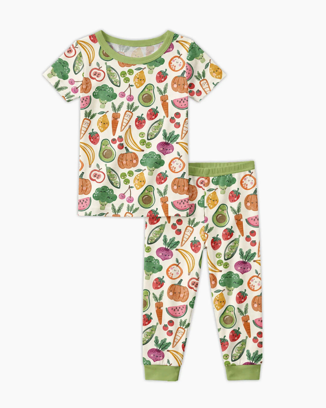 Conjunto de pijama de dos piezas de manga corta de bambú