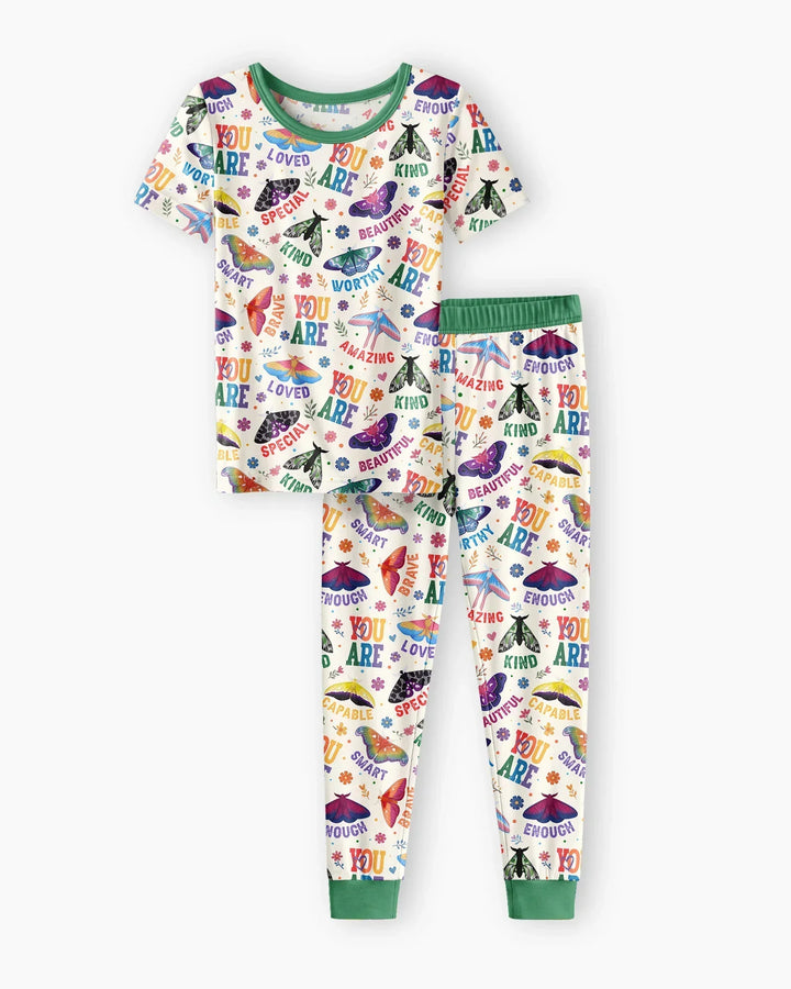 Zweiteiliges, kurzärmliges Pyjama-Set mit Marienkäfern