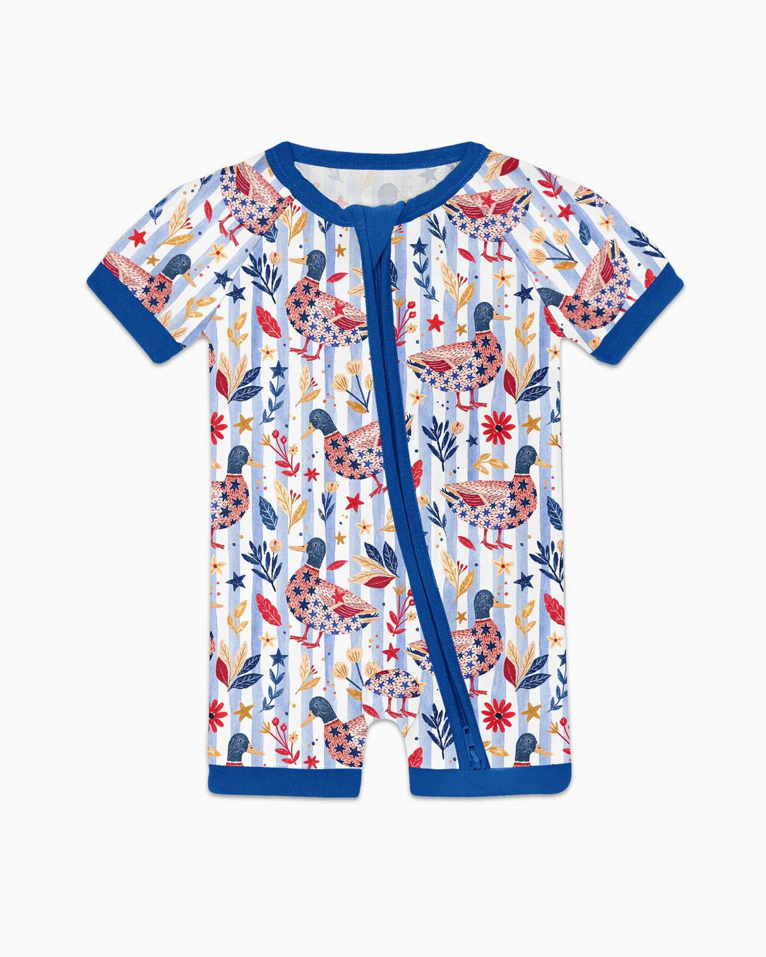Patriotic Mallard Duck Bamboo Shorty Zippy