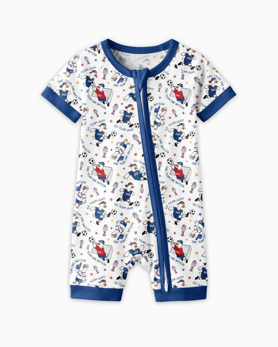 USA Soccer Goose Family Matching Bamboo Shorty Zippy