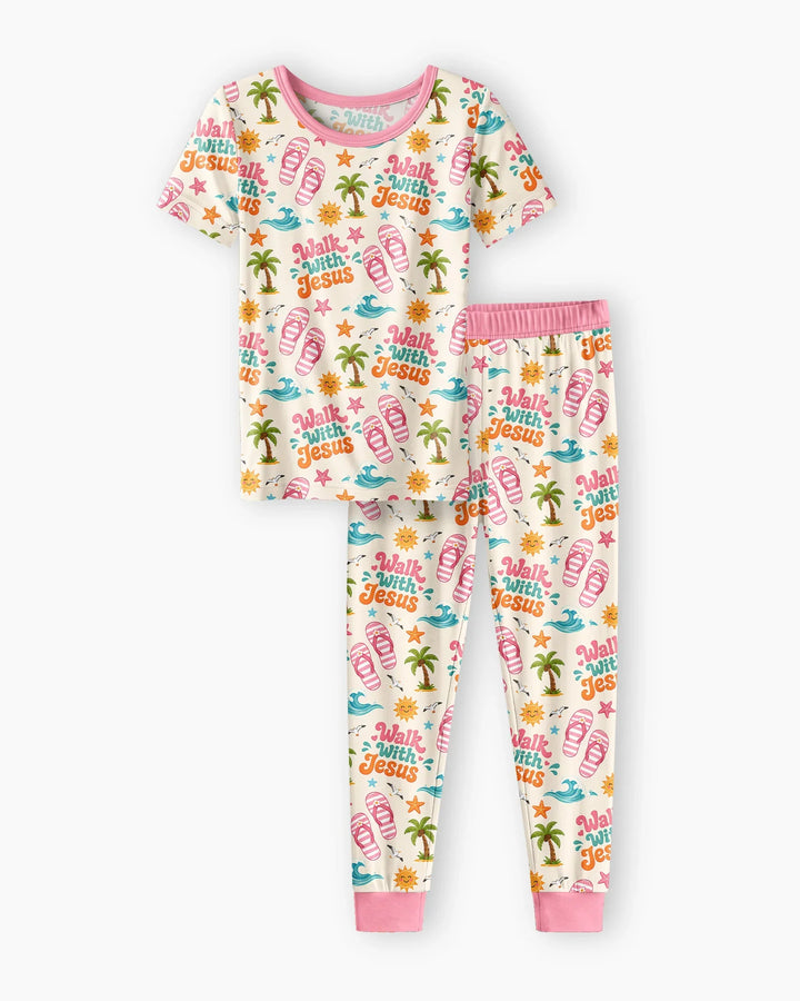 Zweiteiliges, kurzärmliges Pyjama-Set mit Marienkäfern