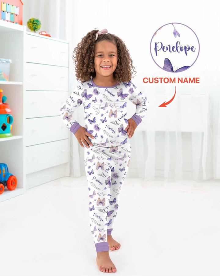 Zweiteiliges Langarm-Pyjama-Set mit Sommerfrüchten