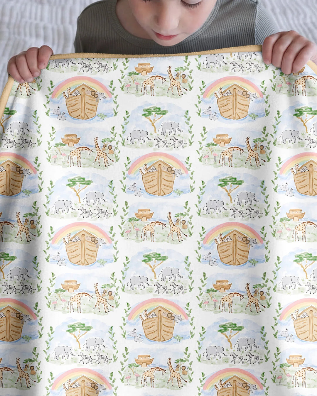 Noah And The Ark Bamboo Blanket