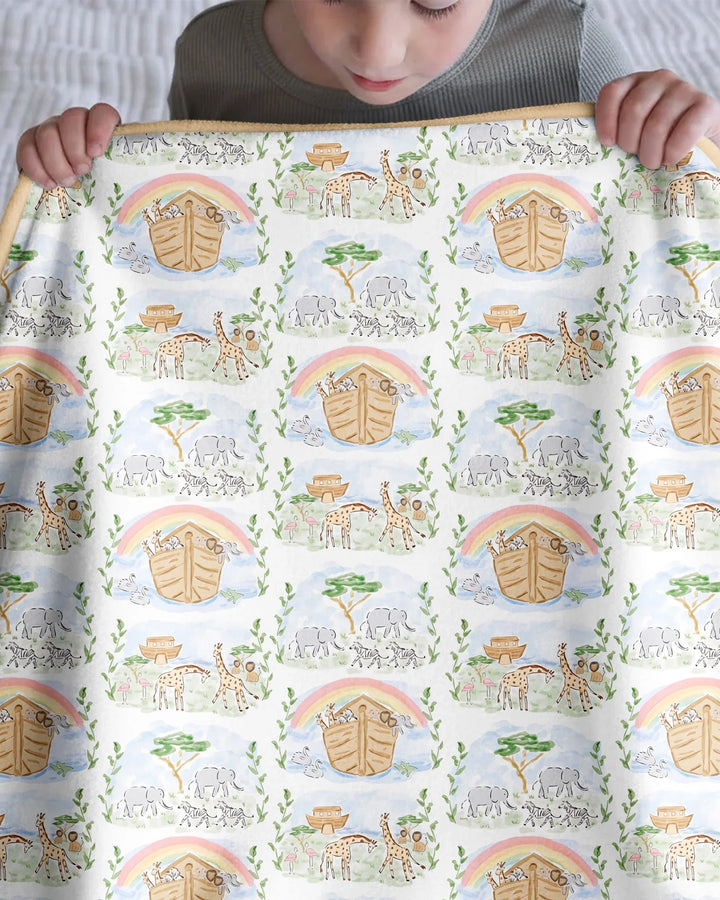 Noah And The Ark Bamboo Blanket