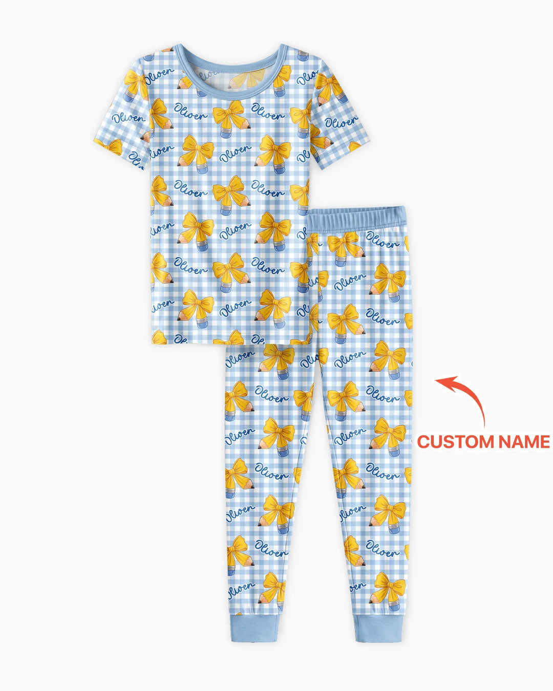 Coquette Back To School Bamboo Two Piece Short Sleeve Pajama Set