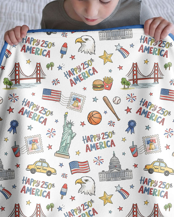 America 250 Celebration Bamboo Blanket