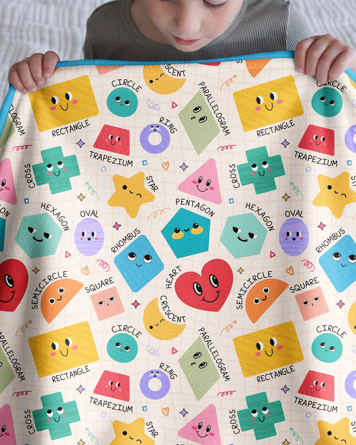 Happy Shape Squad Family Matching Bamboo Blanket
