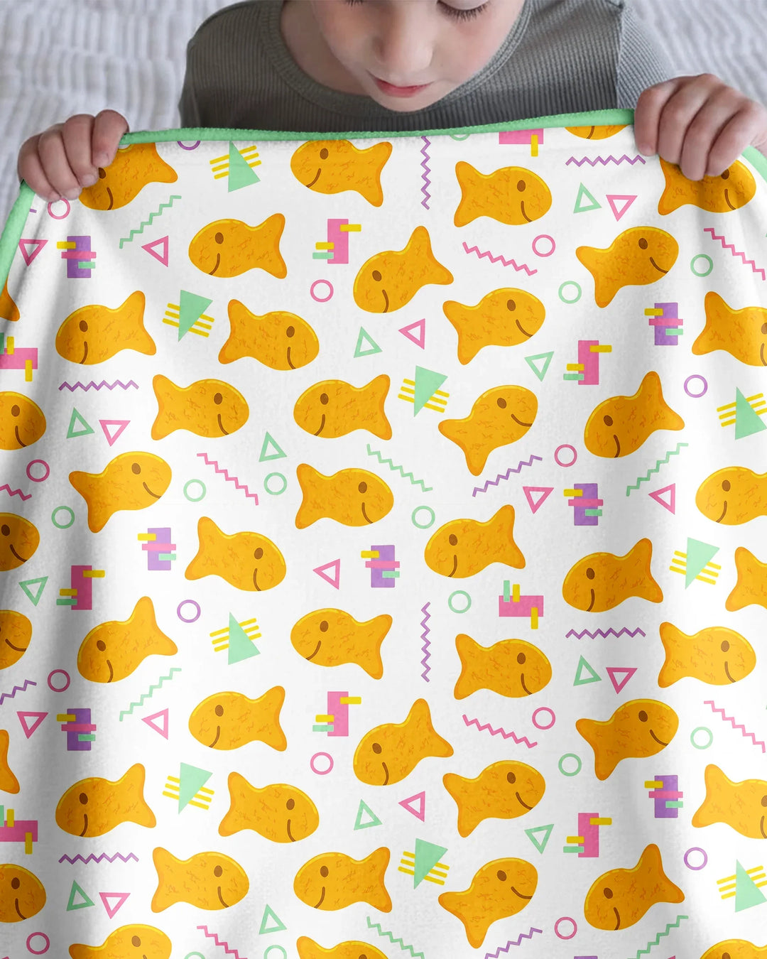 Cheesy Fishies Family Matching Bamboo Blanket