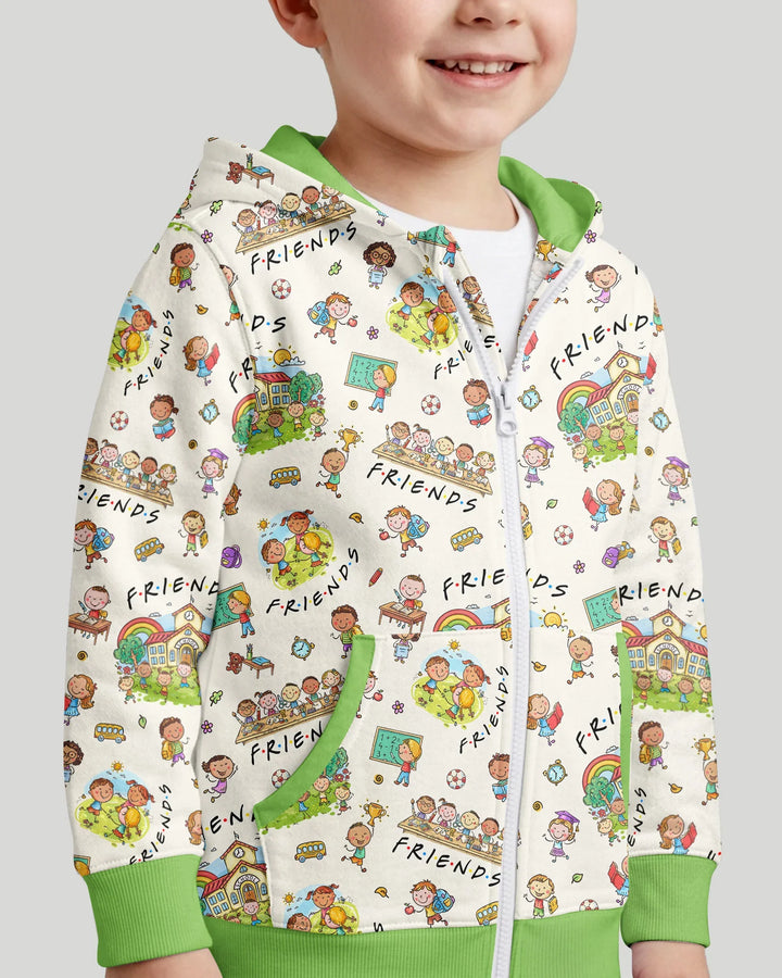School Friends Forever Bamboo Zip Hoodie