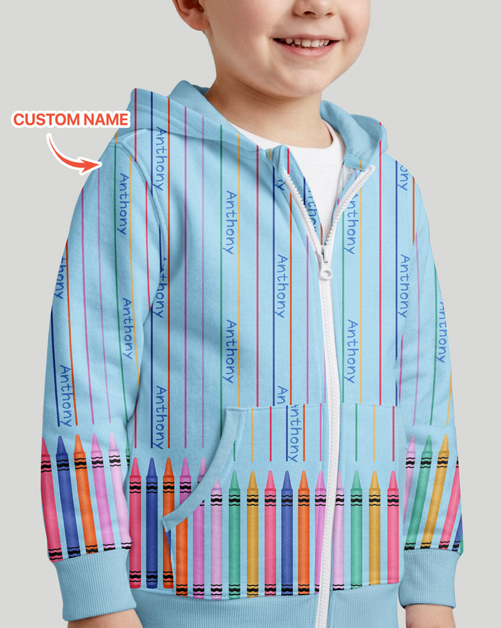 Sudadera con capucha y cremallera de bambú personalizada