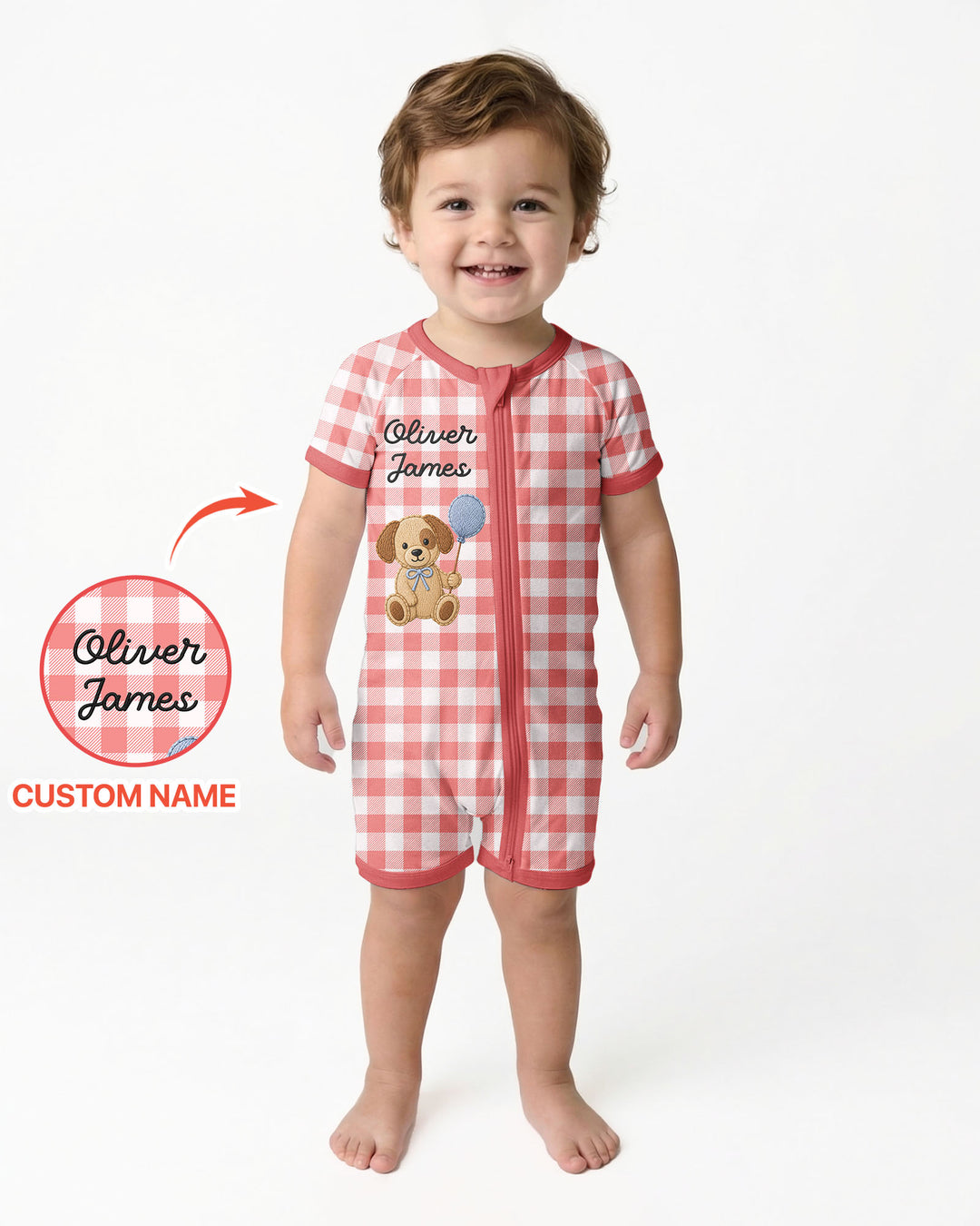 Teddy Bear Baby Bamboo Shorty Zippy