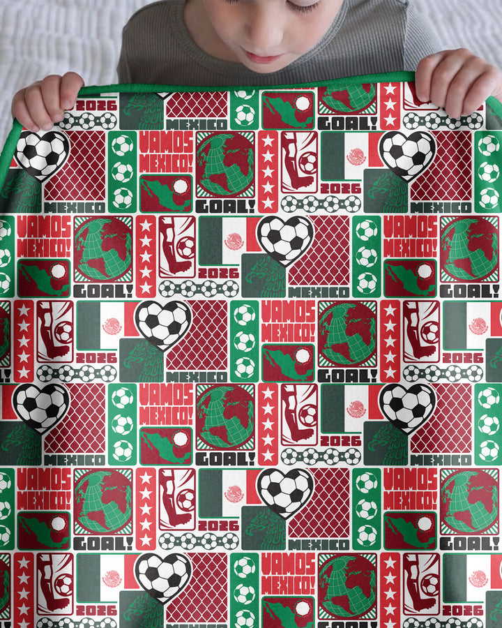 World Soccer Vamos Mexico Bamboo Blanket