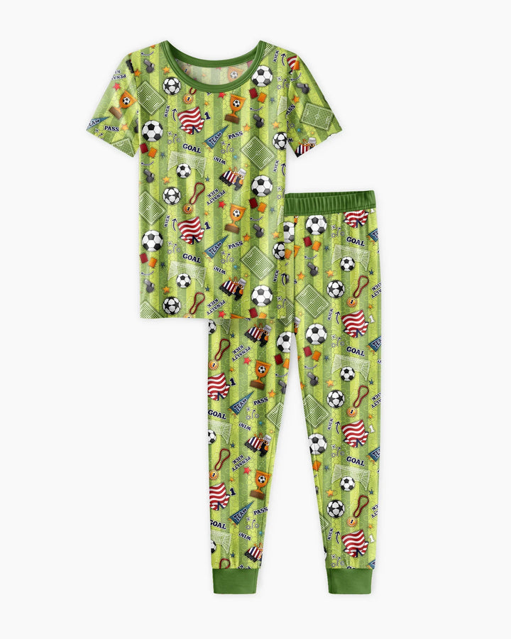 Conjunto de pijama de dos piezas de manga corta de bambú