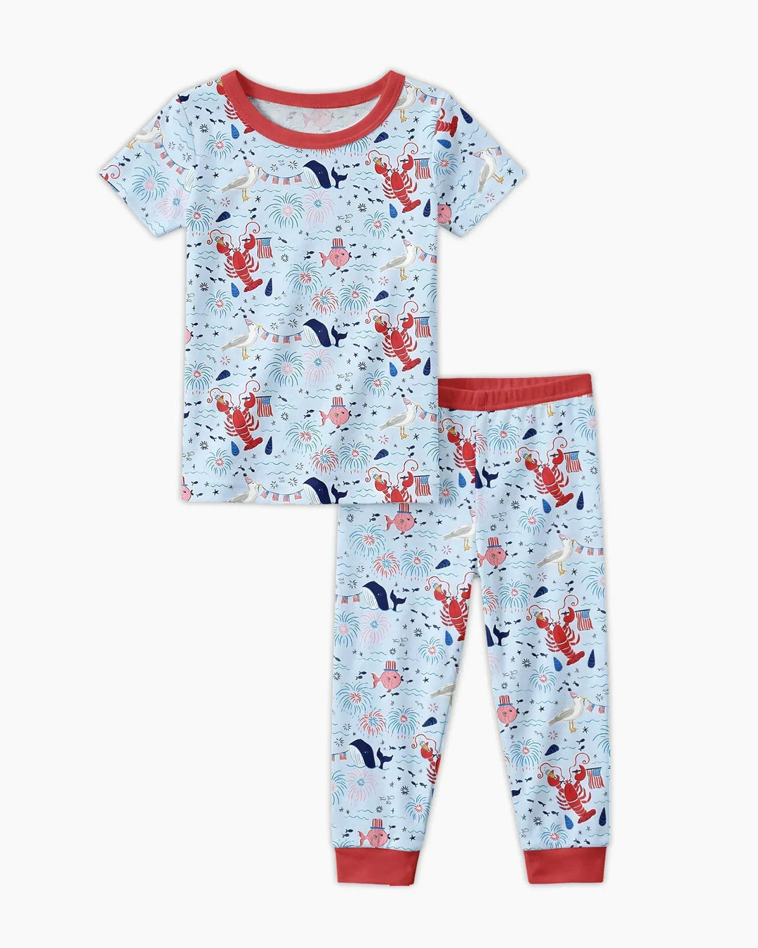 Zweiteiliges, kurzärmliges Pyjama-Set mit Marienkäfern