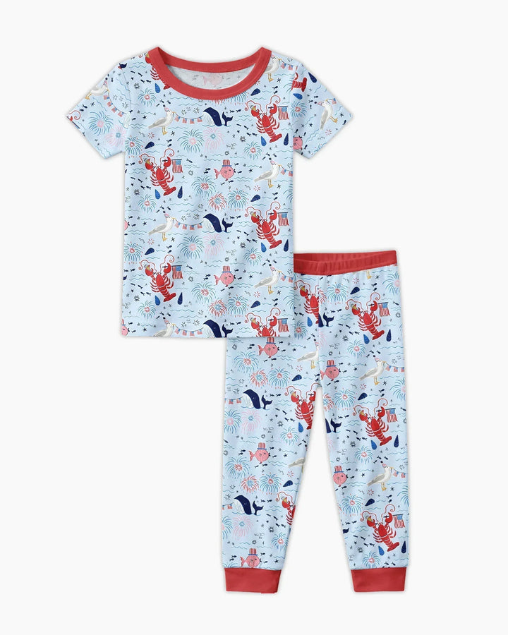 Zweiteiliges, kurzärmliges Pyjama-Set mit Marienkäfern