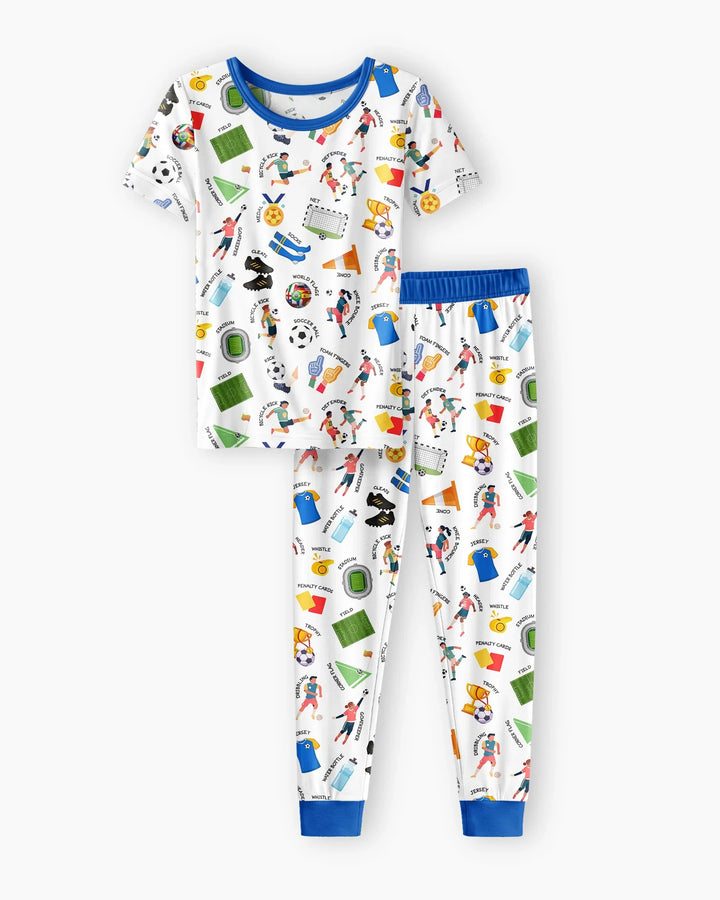 Zweiteiliges, kurzärmliges Pyjama-Set mit Marienkäfern