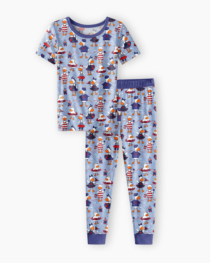 Freedom Floaties Family Matching Bamboo Two Piece Short Sleeve Pajama Set