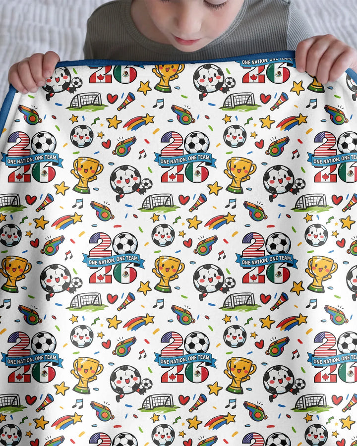 Soccer Fever 2026 Family Matching Bamboo Blanket