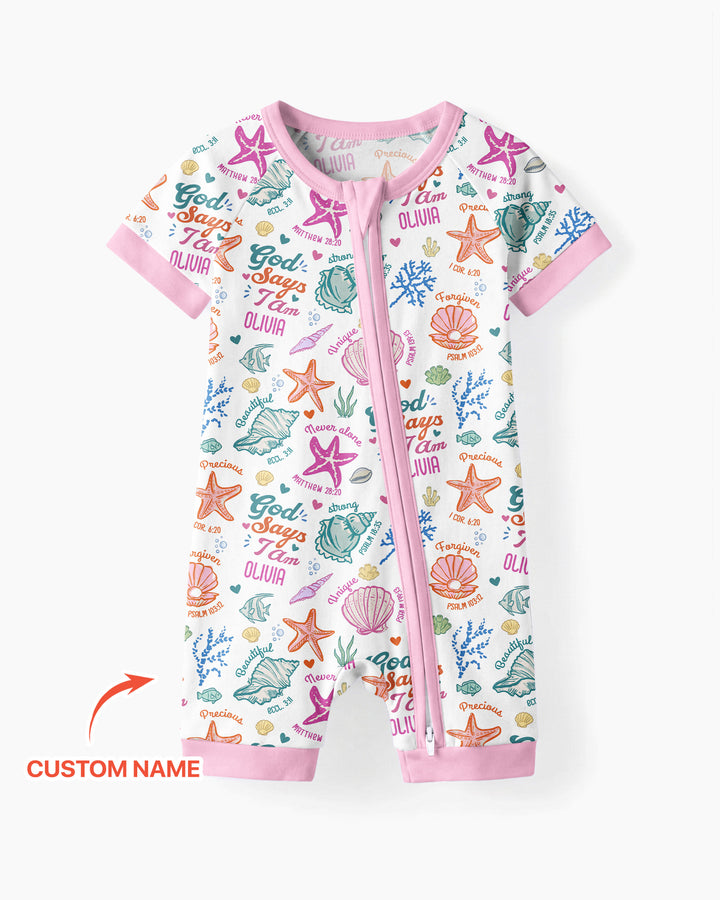 Plantilla PERSONALIZADA de Bambú Pijama Corto con Cremallera