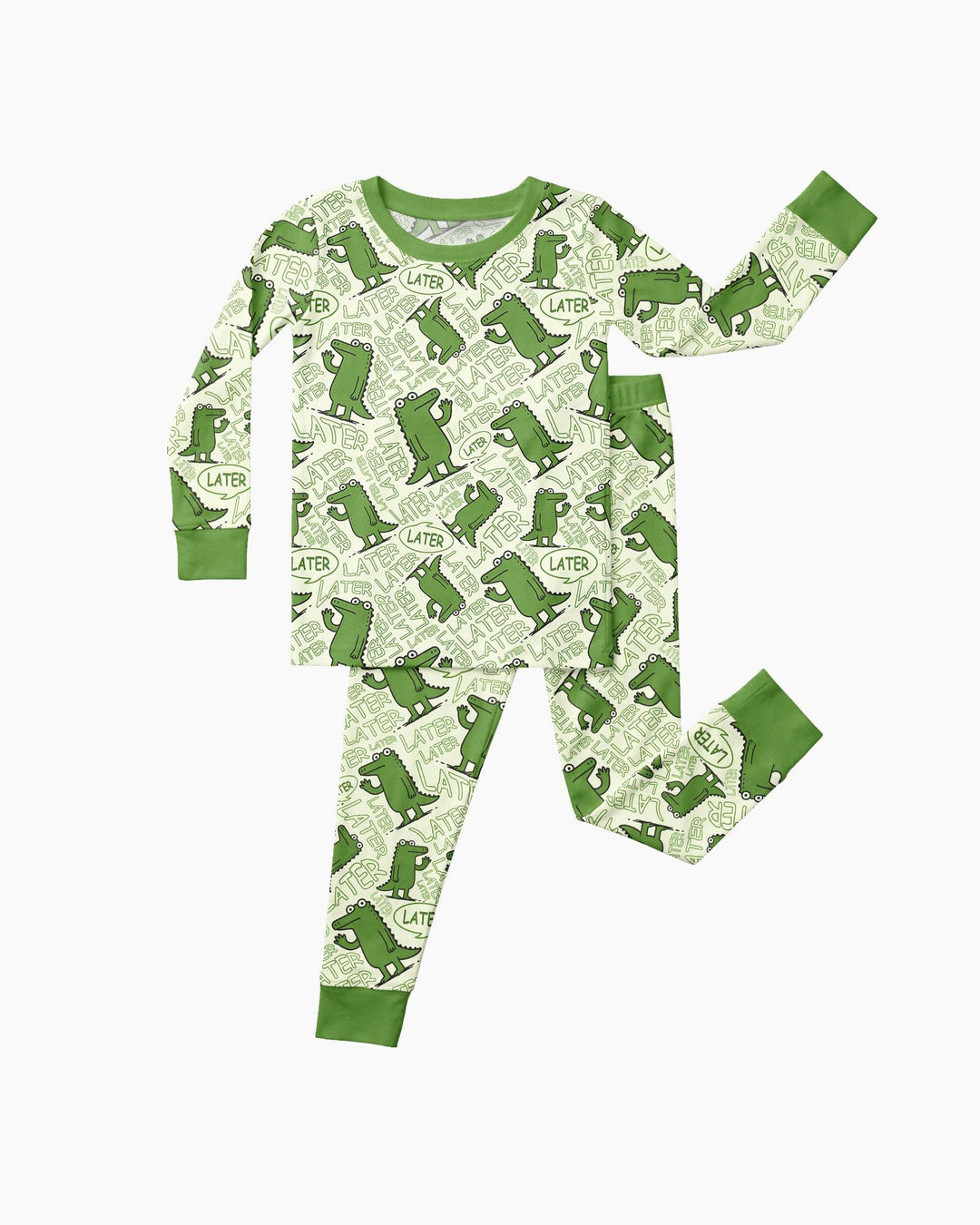 See you later, alligator! Bamboo Two Piece Long Sleeve Pajama Set