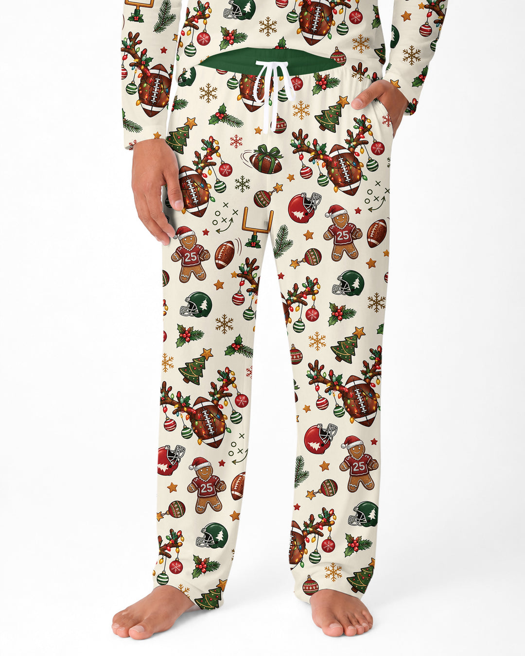 Football Christmas Merry Kickmas Bamboo Men's Pajama Set