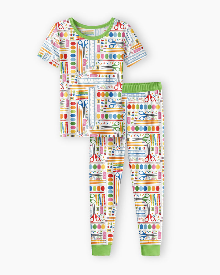 Craft Corner Bamboo Two Piece Short Sleeve Pajama Set