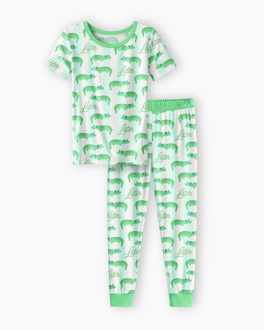 Later Gator Bamboo Two Piece Short Sleeve Pajama Set