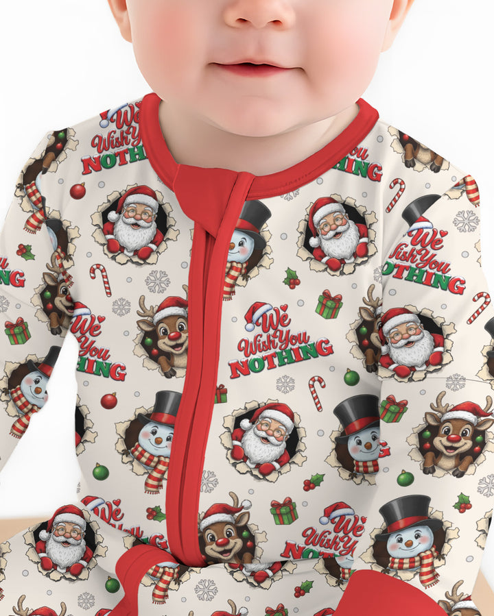 Funny Butt Christmas Squad Bamboo Convertible Zippy