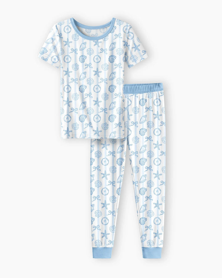 Conjunto de pijama de dos piezas de manga corta de bambú