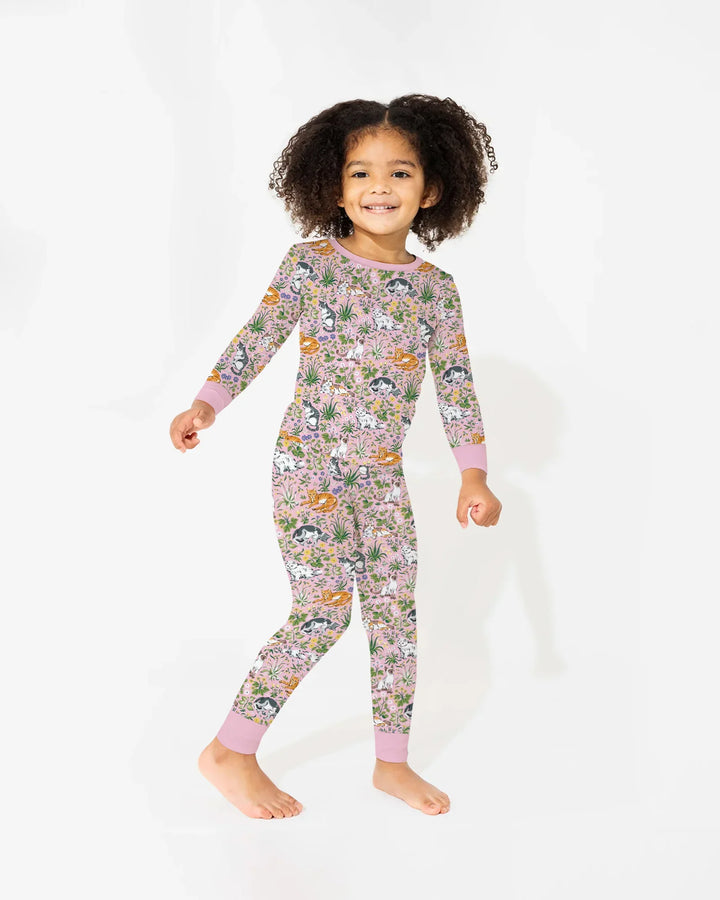Zweiteiliges Langarm-Pyjama-Set mit Sommerfrüchten