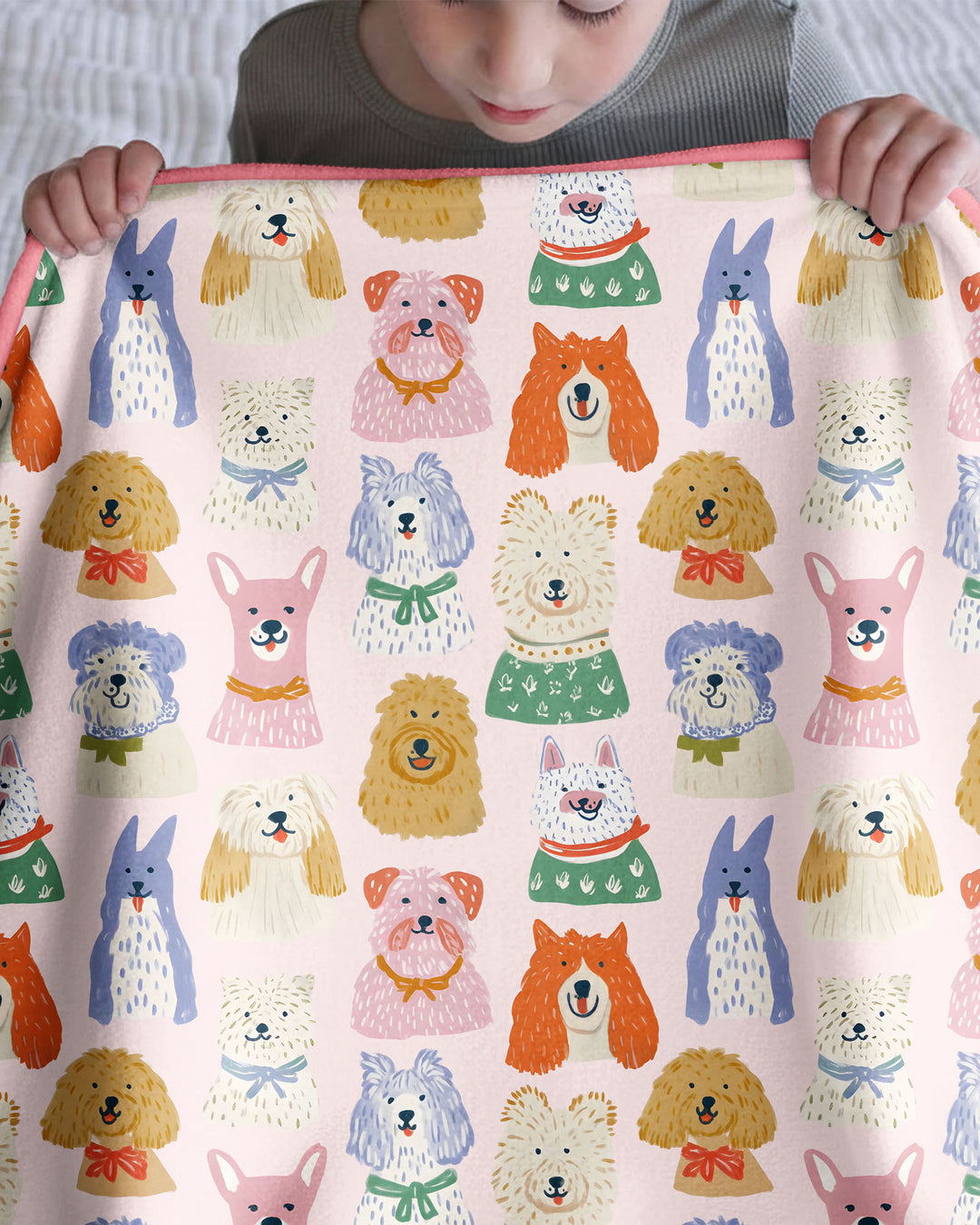 Puppy Portrait Bamboo Blanket