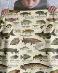 Fish Of America Bamboo Blanket