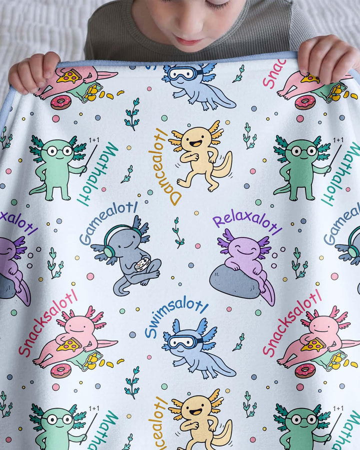 A Lotta Axolotls Bamboo Blanket