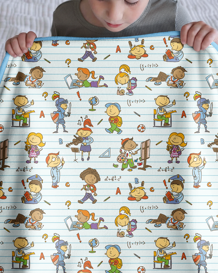 School Days Adventure Bamboo Blanket