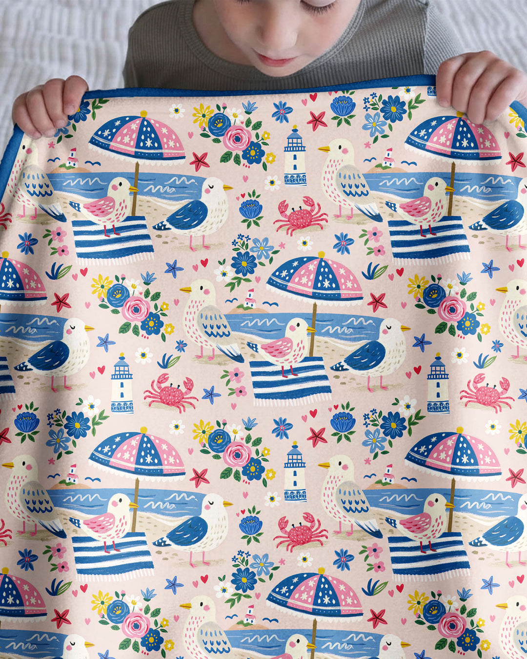 A Day At The Shore Bamboo Blanket