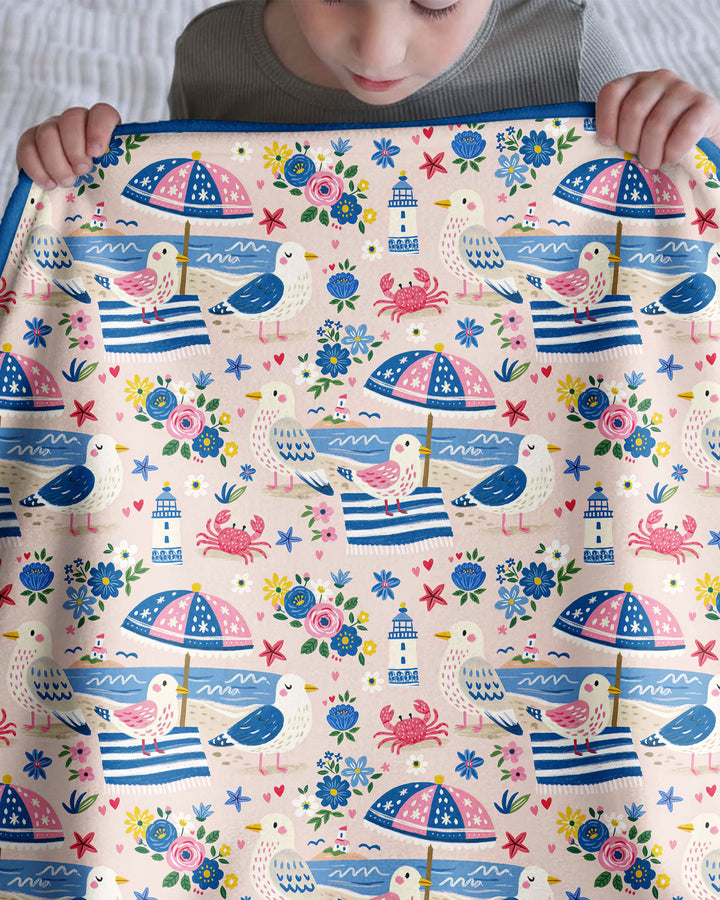 A Day At The Shore Bamboo Blanket