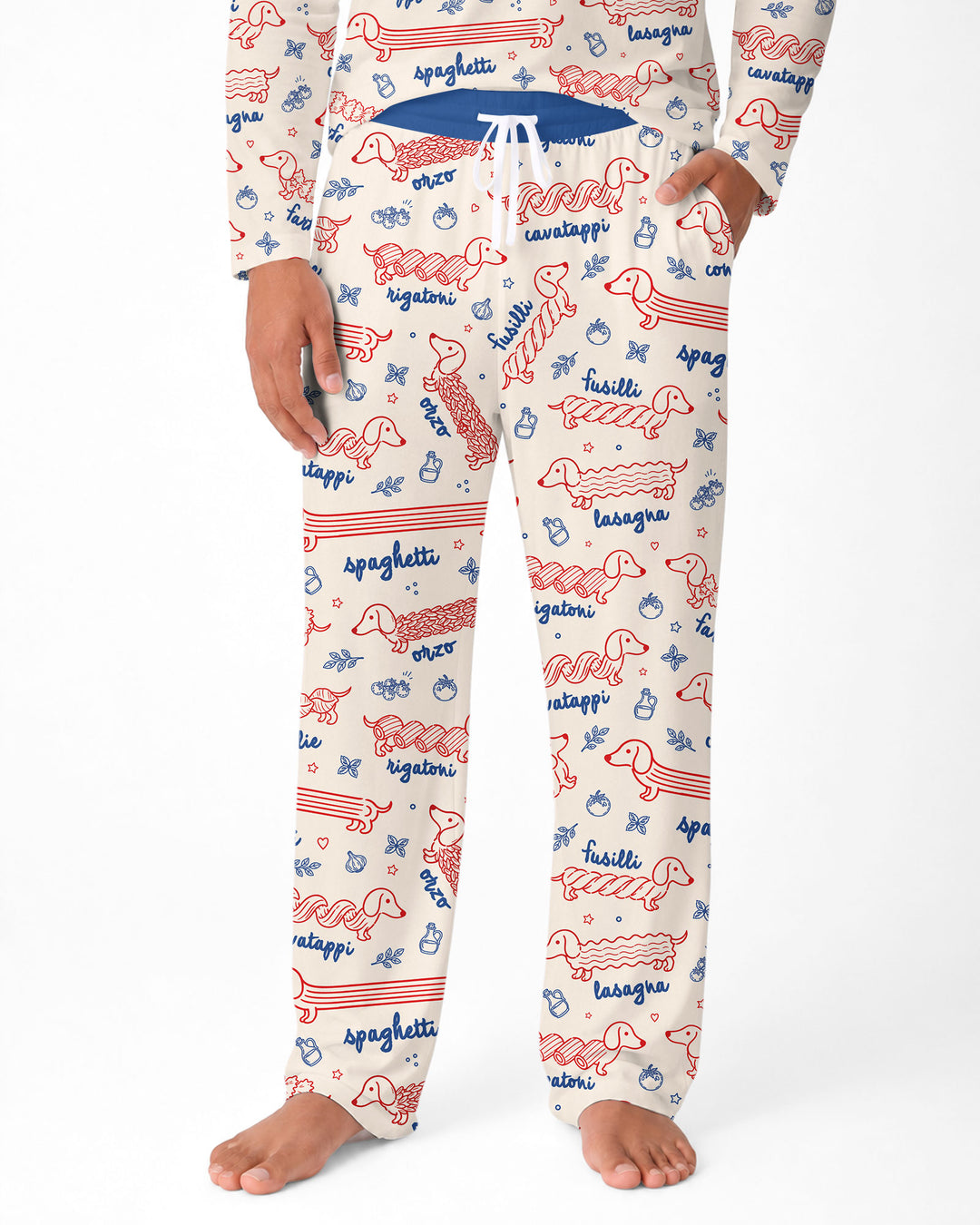 Dachshund Spagetti Bamboo Men's Pajama Set