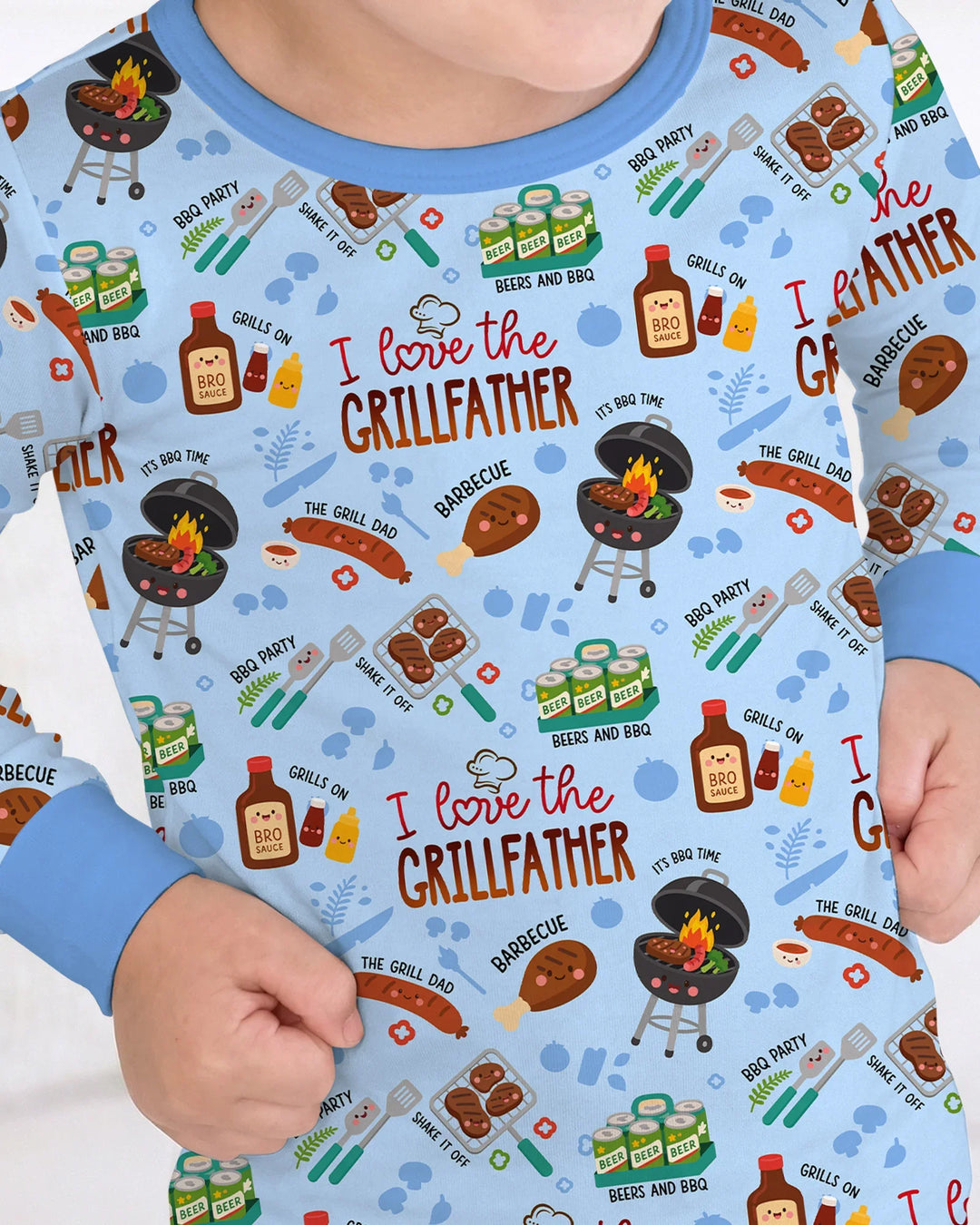 The Grill Father Family Matching Bamboo Two Piece Long Sleeve Pajama Set