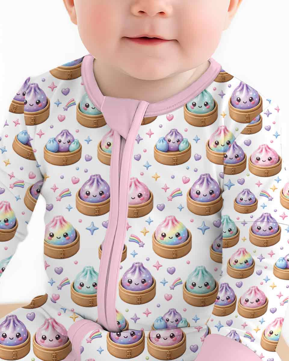 Cute Glitter Dumpling Bamboo Convertible Zippy