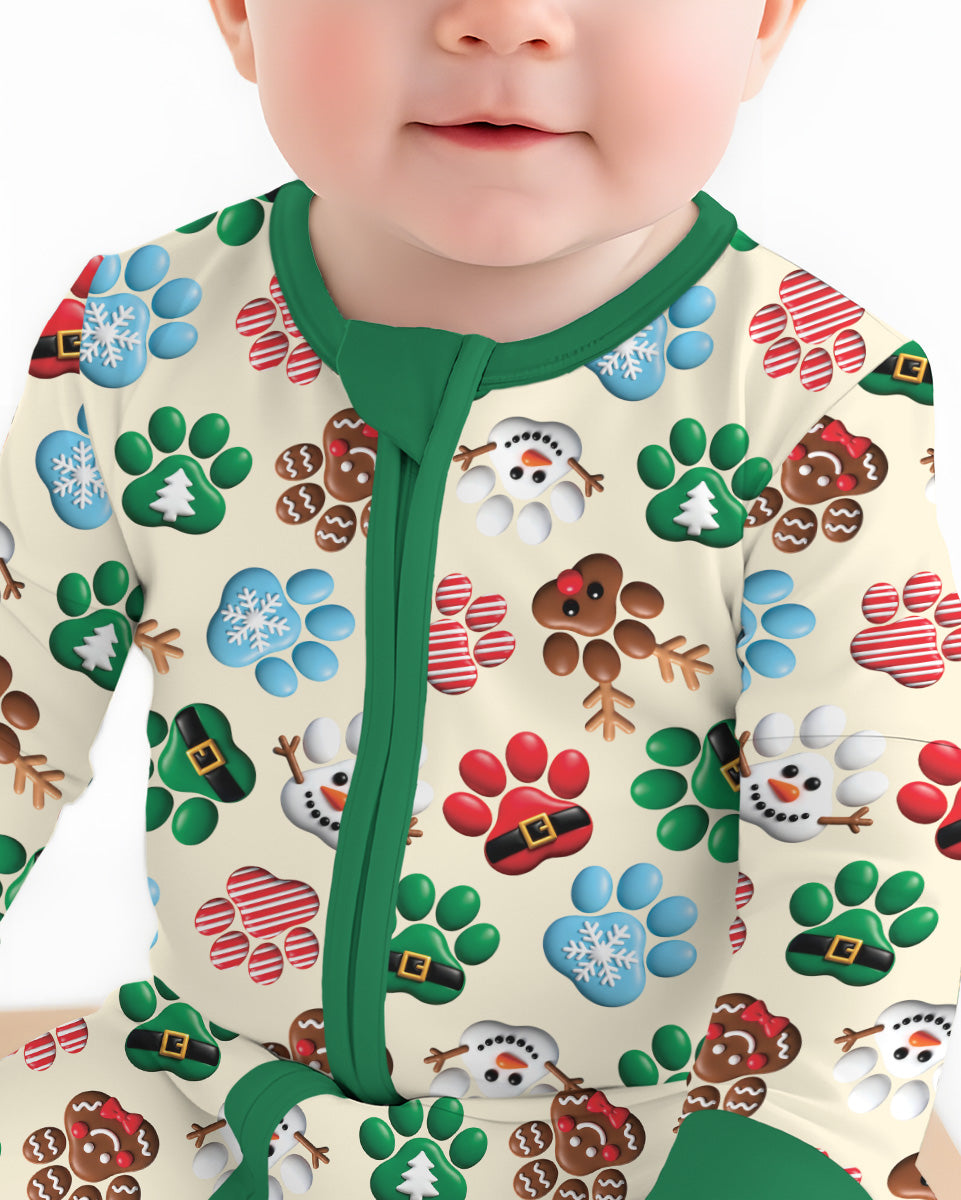 Santa Puppies Paw Bamboo Convertible Zippy