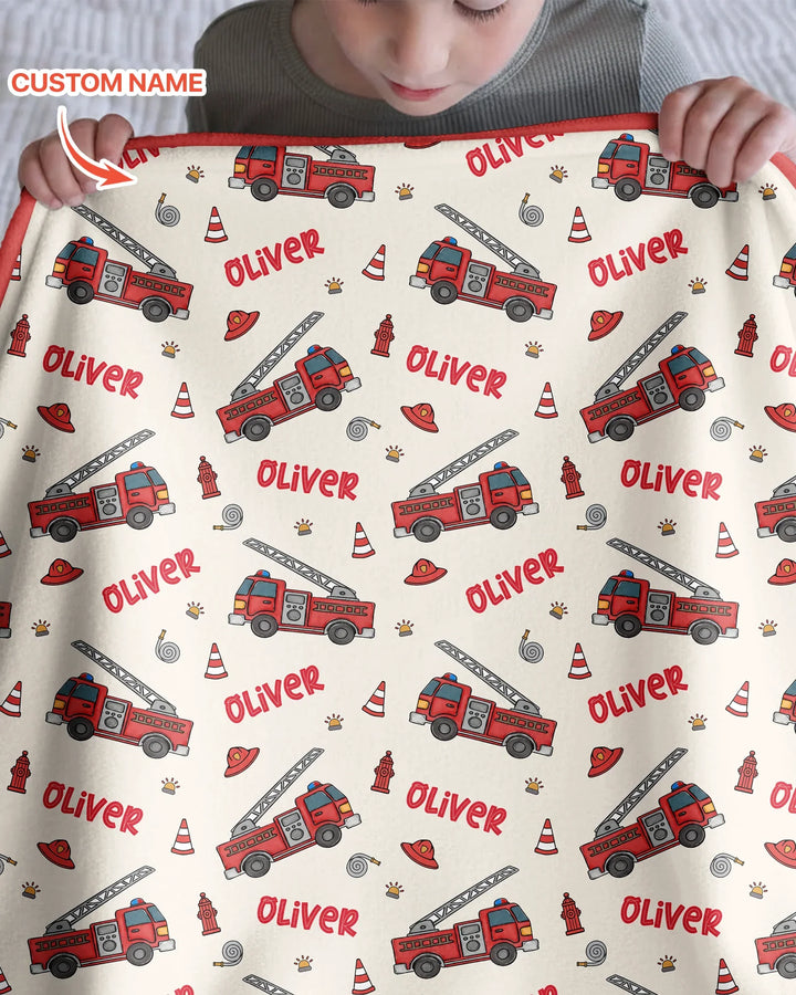 Custom Name Future Firefighters Bamboo Blanket