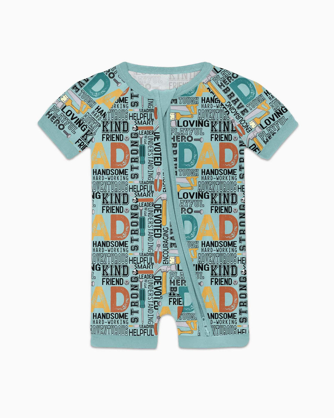 Dad Word Collage Bamboo Shorty Zippy