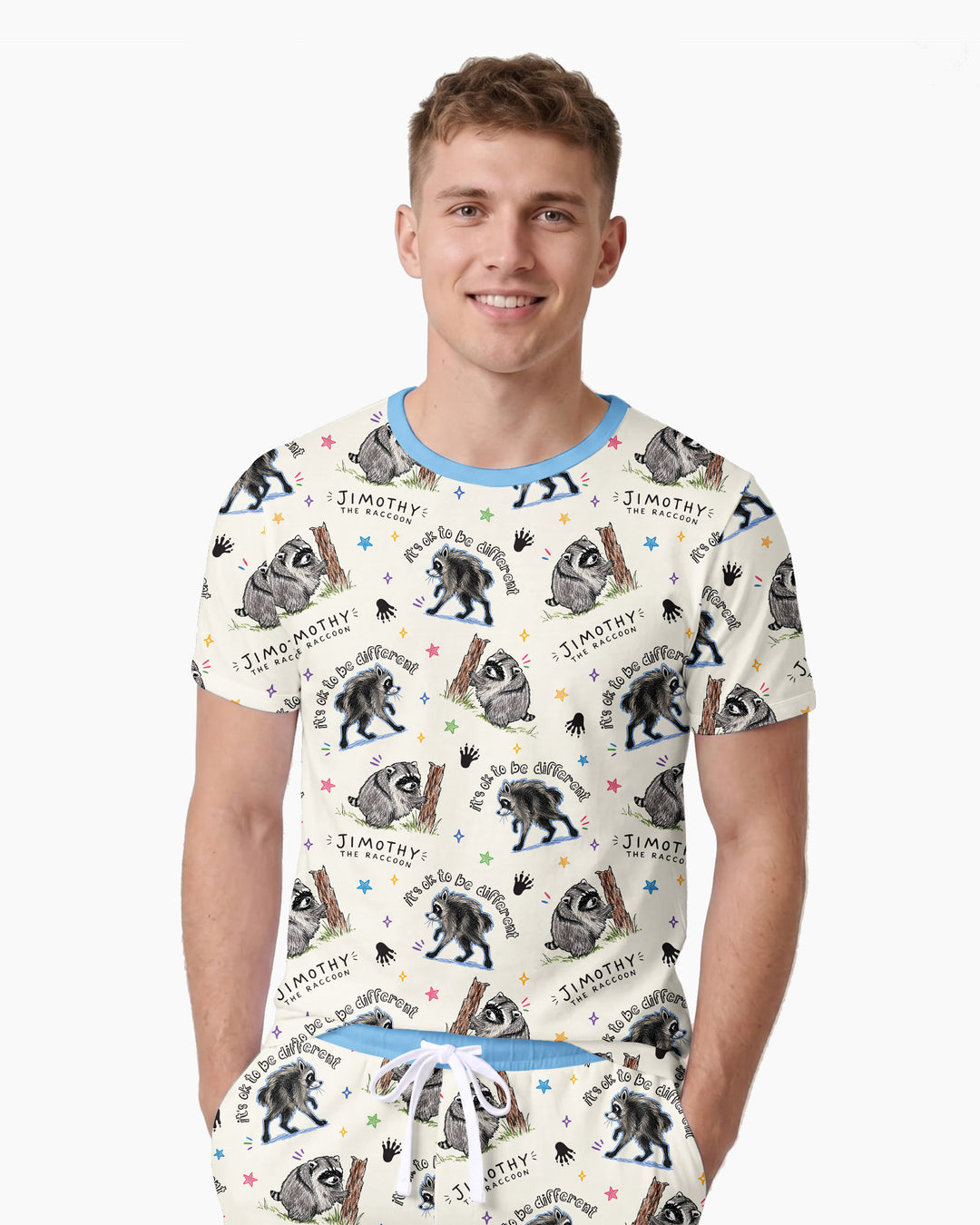 It's Okay to be Jimothy Bamboo Men Short Sleeve Short Pajama Set