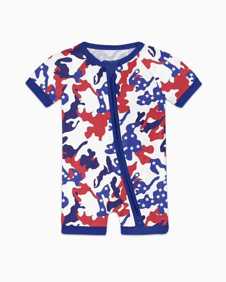 Patriot Camo Daddy & Me Matching Bamboo Shorty Zippy
